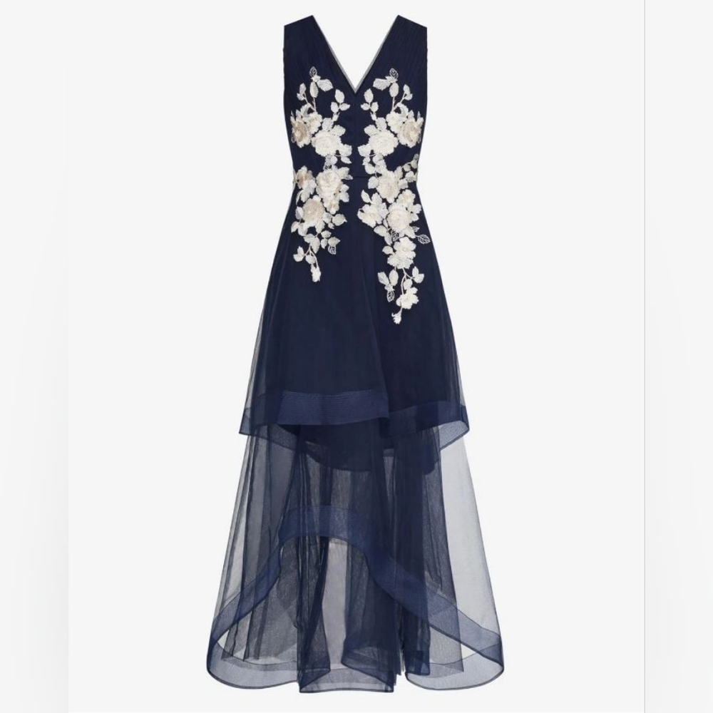 BCBG Max Azria Embroidered Tulle Gown | Size 12 | NWT